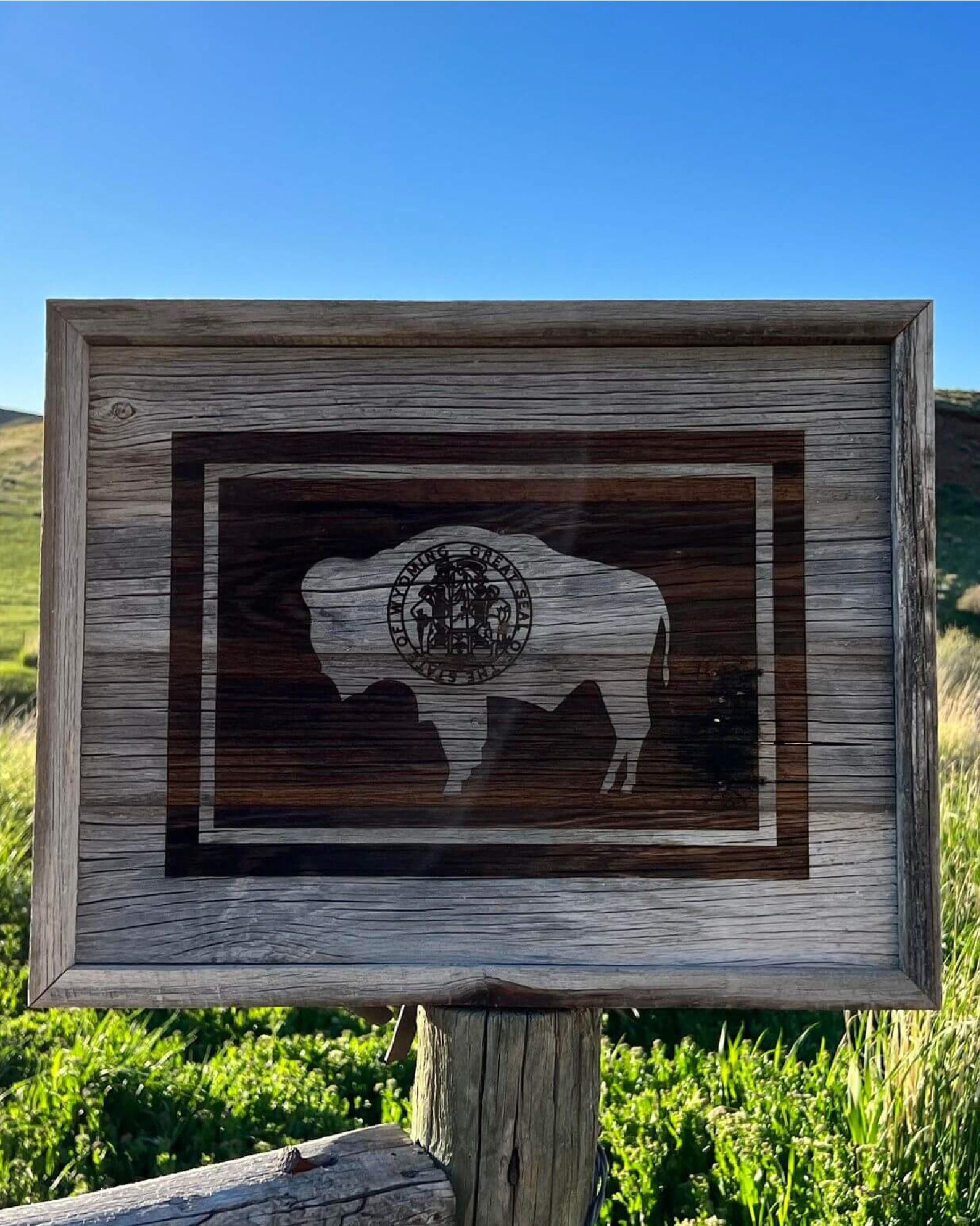 Rustic Wyoming Flag