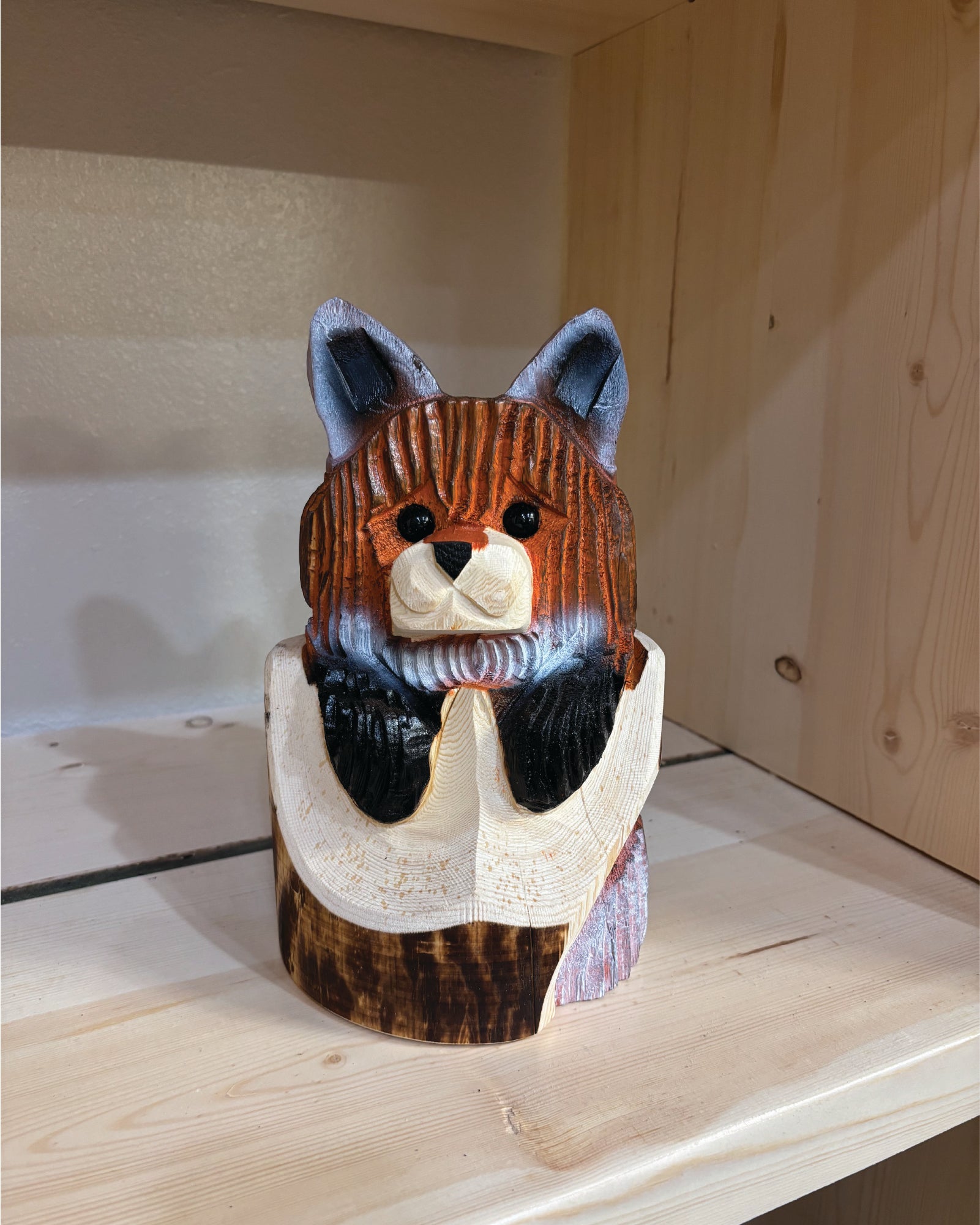 10"  Wooden Fox