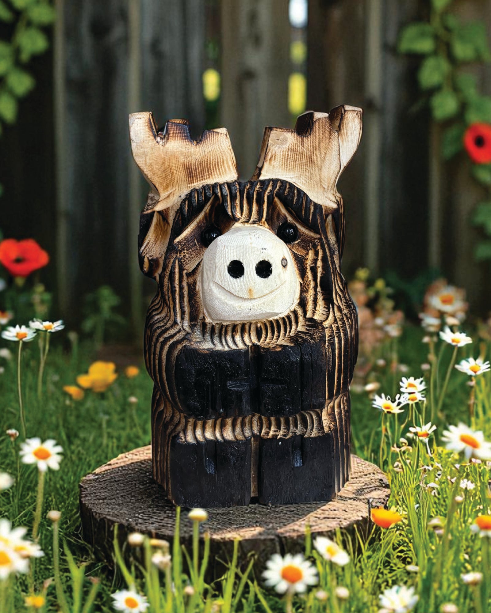 10"  Wooden Moose