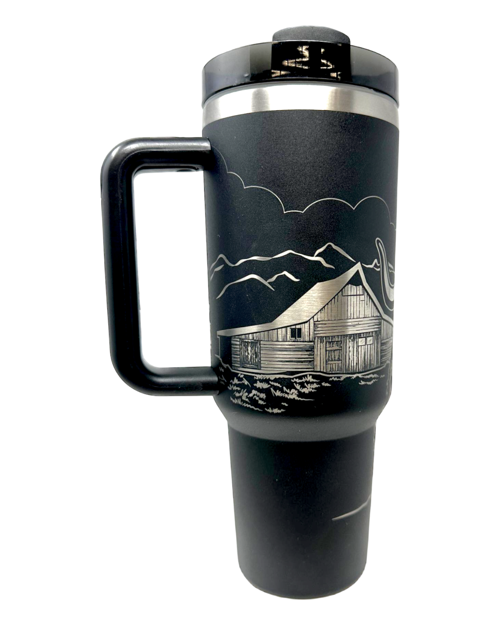 Stanley Dupe 40 oz Stainless Steel Tumbler in Black