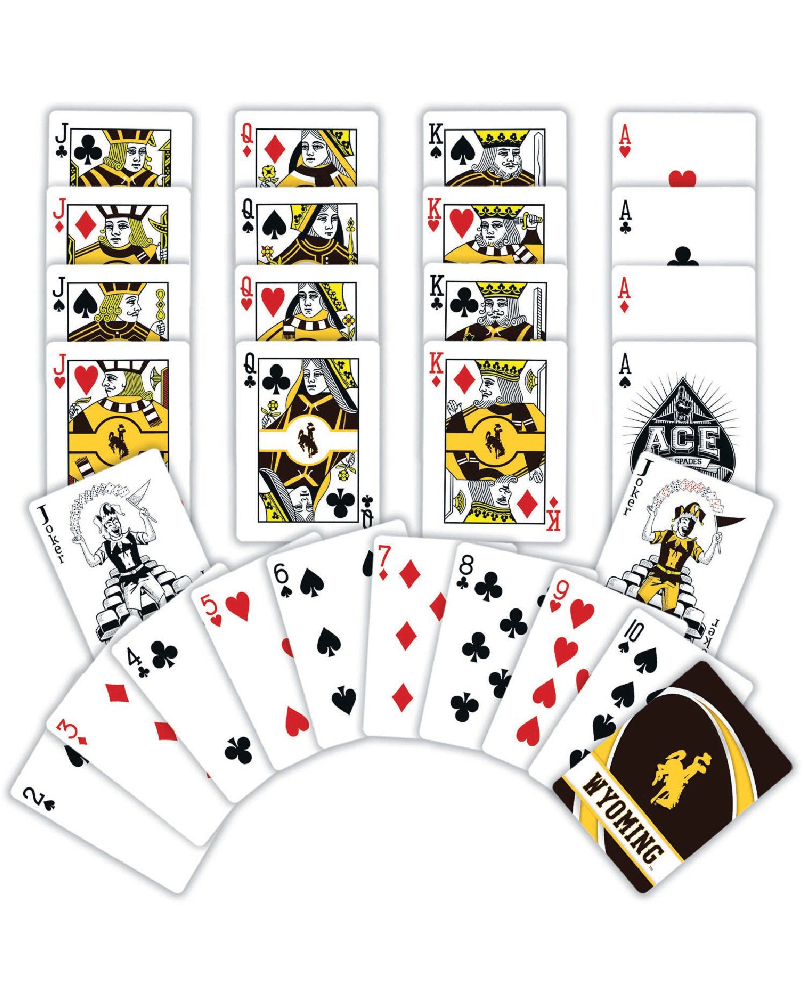 Wyoming Cowboys Playing Cards