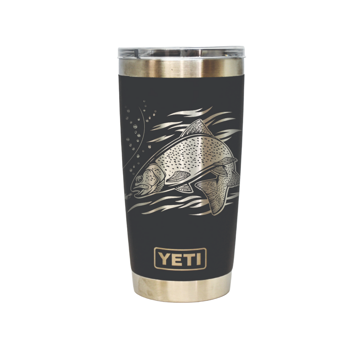 Personalized Fish Reaper, Fishing Gift, Angler, Laser Engraved YETI  Tumblers, Bottles, and Can Colsters. Available in Black, White, and Navy  colors