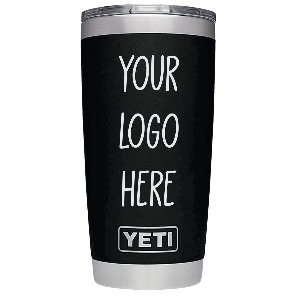 Custom logo of choice engraved on Yeti Rambler. Make great customer appreciation gifts!