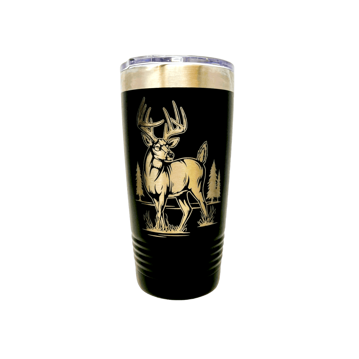 Laser Engraved YETI® or Polar Camel Water Bottle - Deer with American