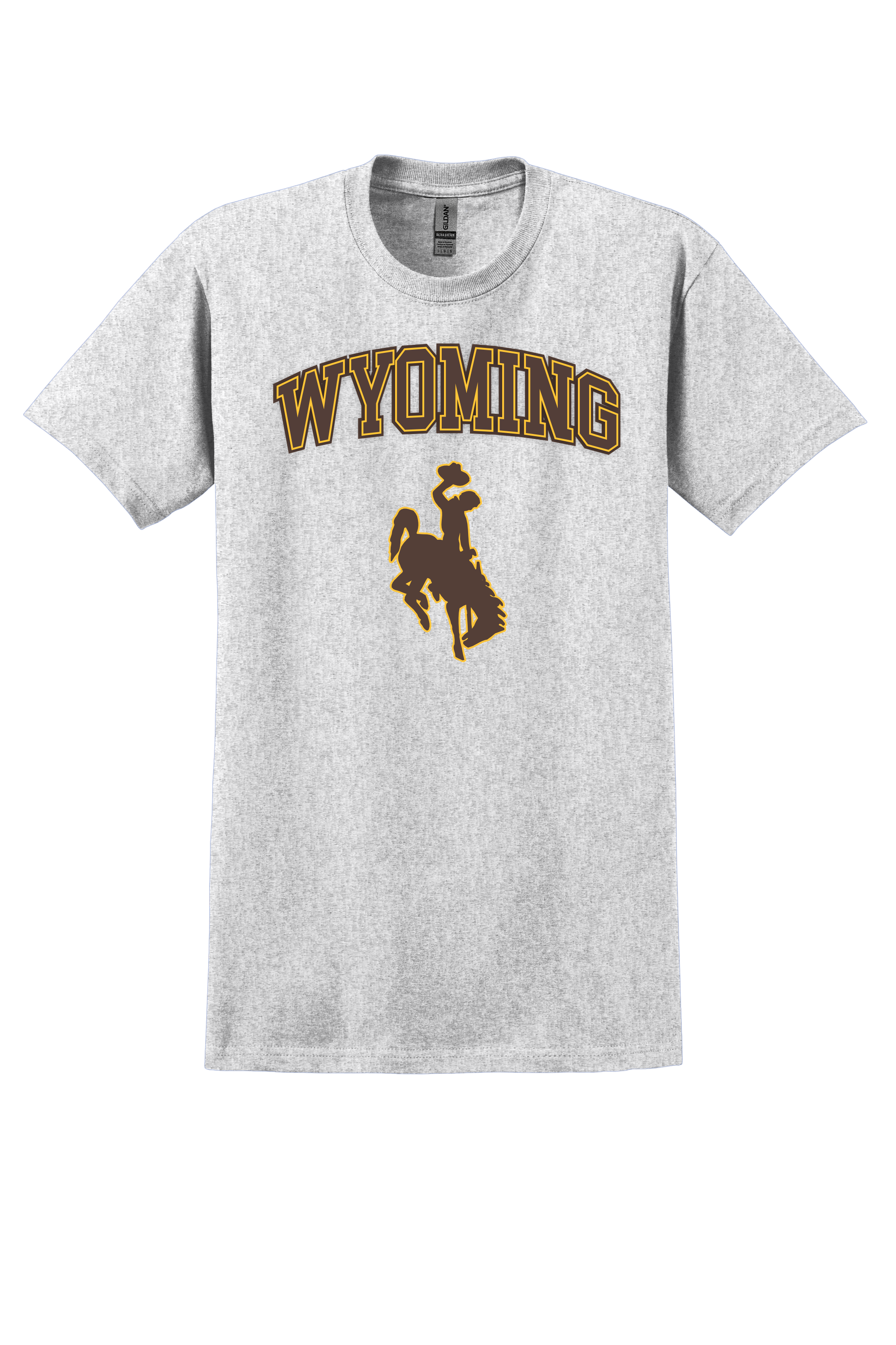  University of Wyoming T-shirt- heather-grey