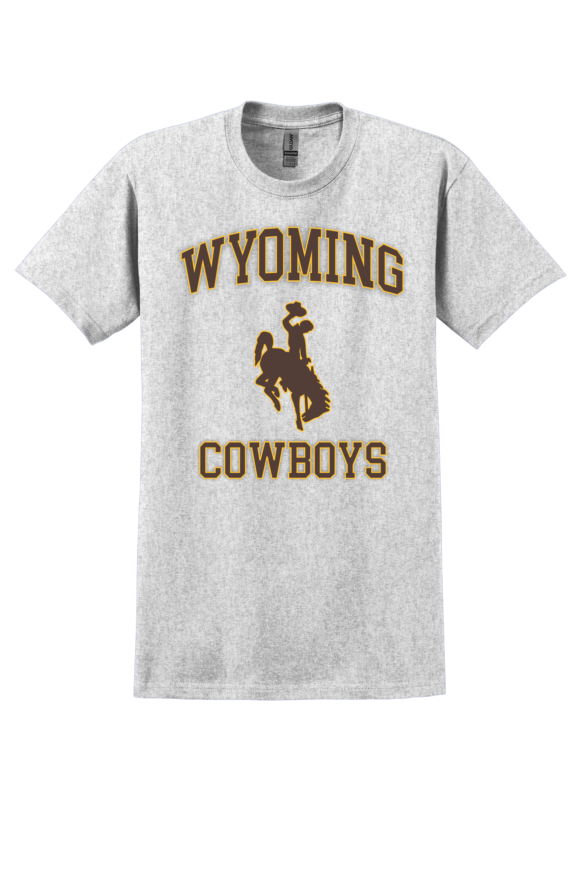 Wyoming Cowboys T-shirt- Heathered_grey