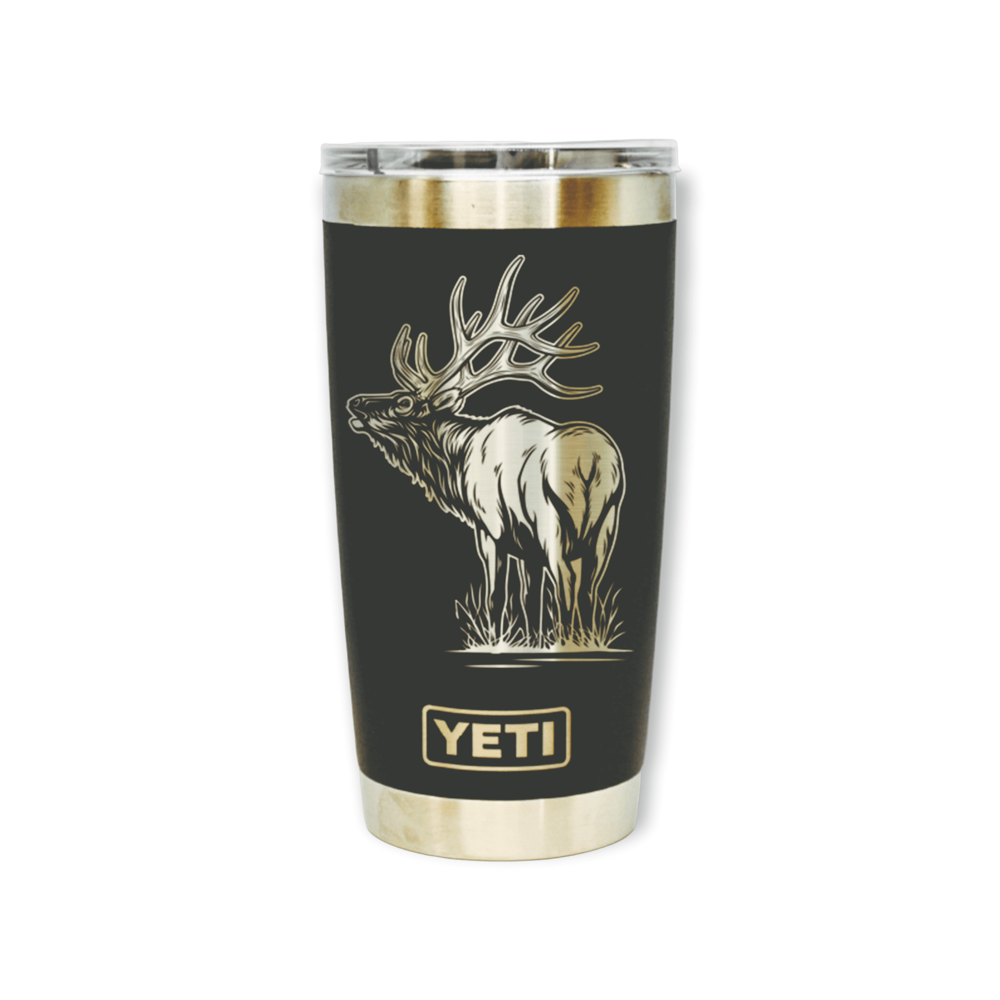 MULE DEER BLACK 20 Oz YETI TUMBLER