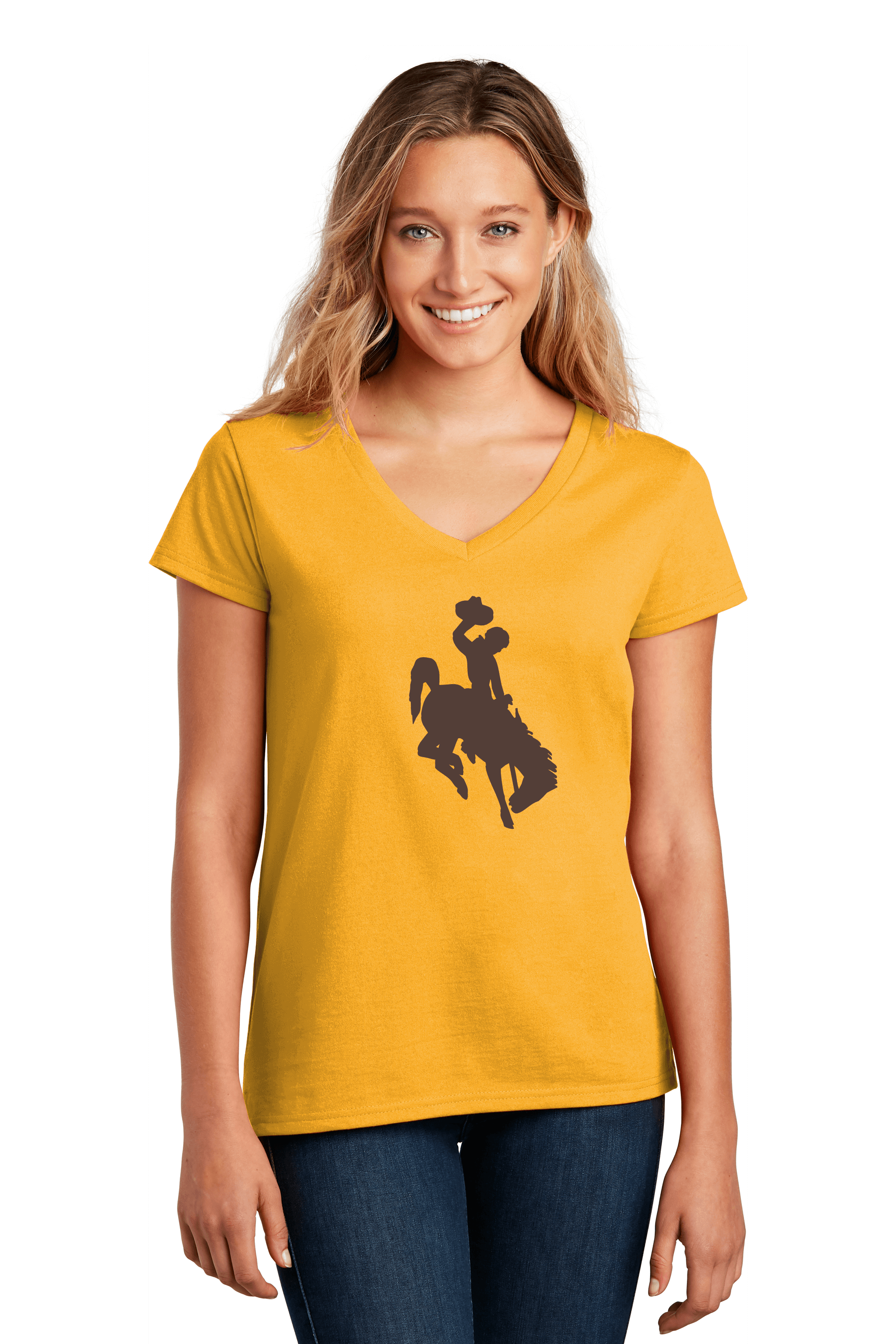 University gold top shirt womens